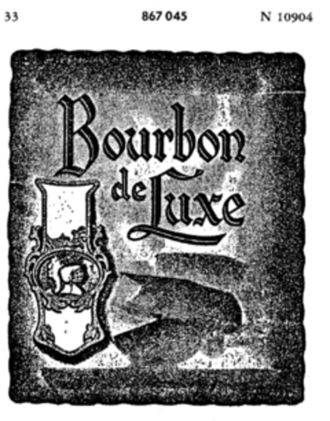 Bourbon de Luxe Logo (DPMA, 27.03.1968)