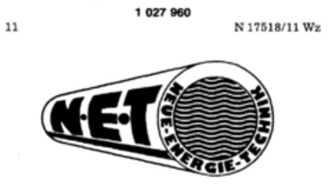 N E T NEUE-ENERGIE-TECHNIK Logo (DPMA, 11.03.1981)