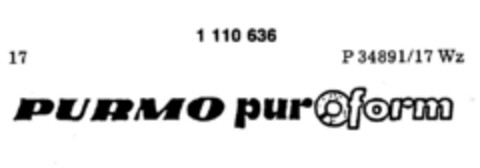 PURMO pur form Logo (DPMA, 14.02.1987)