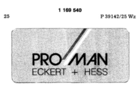 PROMAN ECKERT + HESS Logo (DPMA, 02/14/1990)