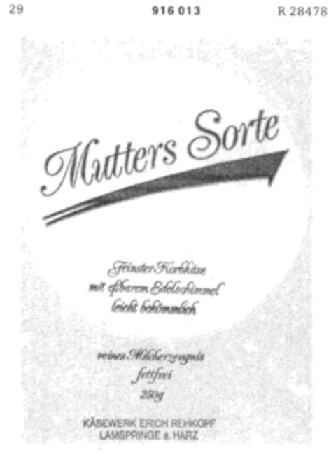 Mutters Sorte Logo (DPMA, 17.01.1972)