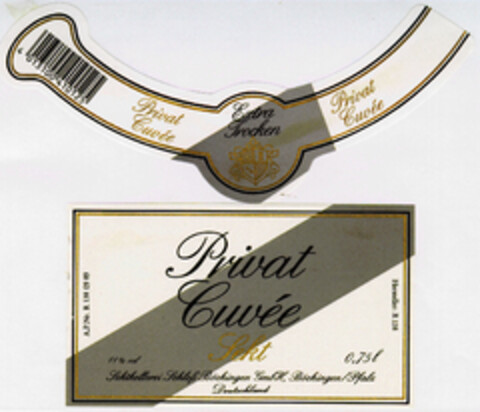 Extra Trocken Privat Cuvée Sekt Logo (DPMA, 16.10.1989)