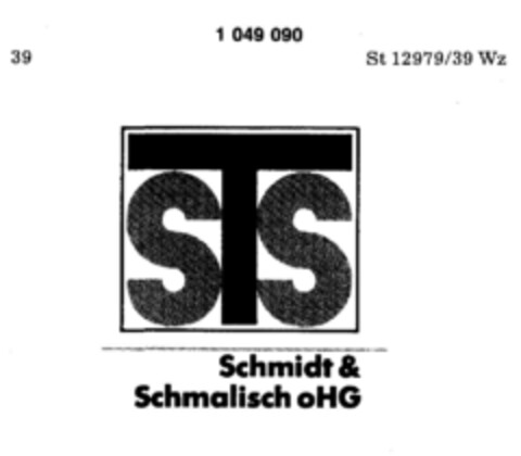 STS Schmidt & Schmalisch oHG Logo (DPMA, 22.01.1982)