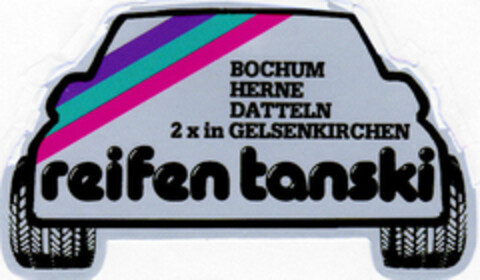 reifen tanski BOCHUM HERNE DATTELN 2x in GELSENKIRCHEN Logo (DPMA, 12/15/1987)
