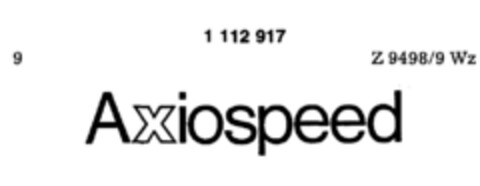 Axiospeed Logo (DPMA, 10.12.1986)