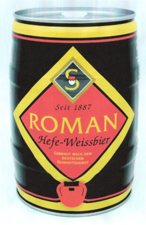 Seit 1887 ROMAN Hefe-Weissbier Logo (DPMA, 27.09.2013)