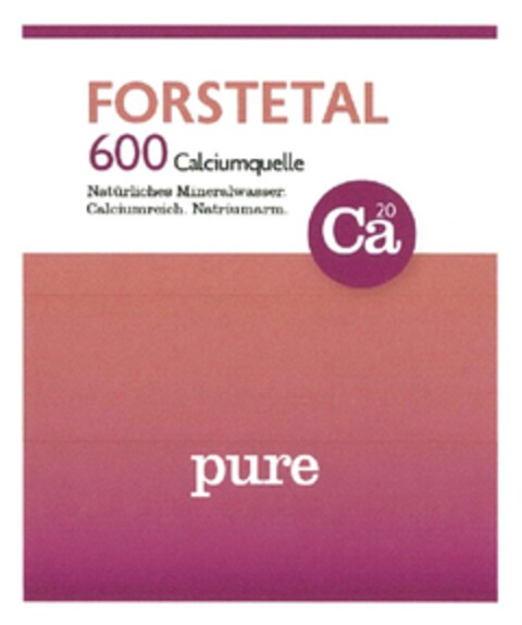 FORSTETAL 600 Calciumquelle pure Logo (DPMA, 06.05.2015)