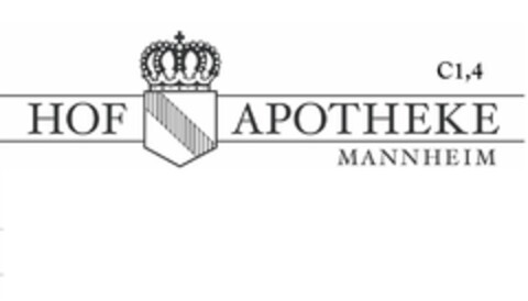 C1,4 HOF APOTHEKE MANNHEIM Logo (DPMA, 30.05.2017)