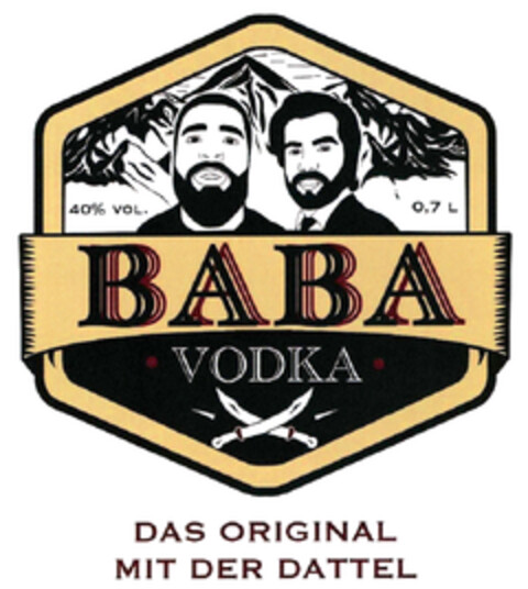 BABA VODKA DAS ORIGINAL MIT DER DATTEL Logo (DPMA, 07.07.2021)