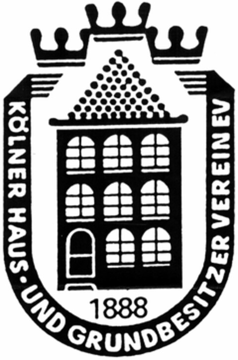 KÖLNER HAUS- UND GRUNDBESITZERVEREIN EV 1888 Logo (DPMA, 19.07.2004)