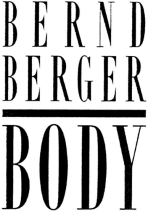 BERND BERGER BODY Logo (DPMA, 03/29/1995)