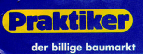 Praktiker der billige baumarkt Logo (DPMA, 16.12.1996)