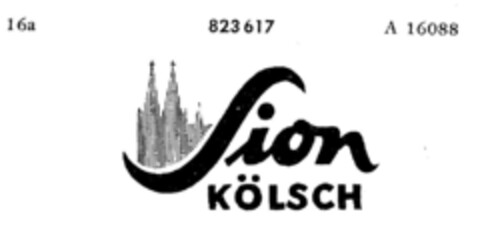 Sion KÖLSCH Logo (DPMA, 16.10.1965)