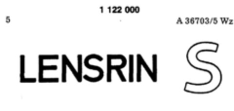 LENSRIN S Logo (DPMA, 18.02.1983)