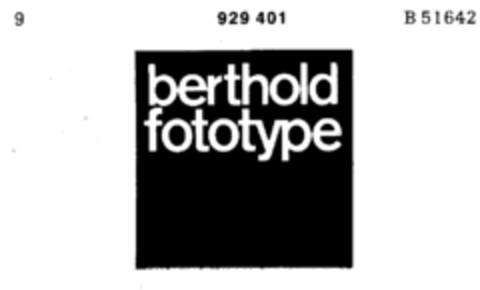 berthold fototype Logo (DPMA, 10.10.1973)