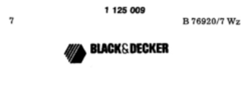 BLACK&DECKER Logo (DPMA, 03.05.1985)