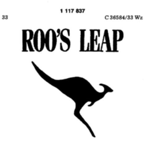 ROO`S LEAP Logo (DPMA, 09.07.1987)