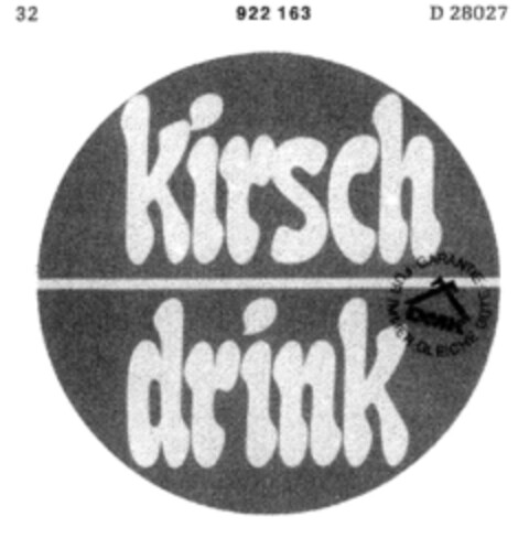 Kirsch drink (DMK) Logo (DPMA, 21.08.1973)