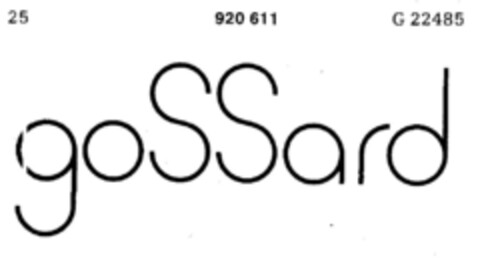 goSSard Logo (DPMA, 15.05.1973)