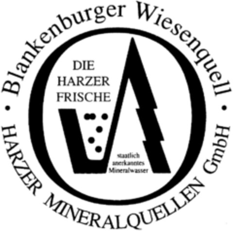 Blankenburger Wiesenquell DIE HARZER FRISCHE Logo (DPMA, 02/15/1992)