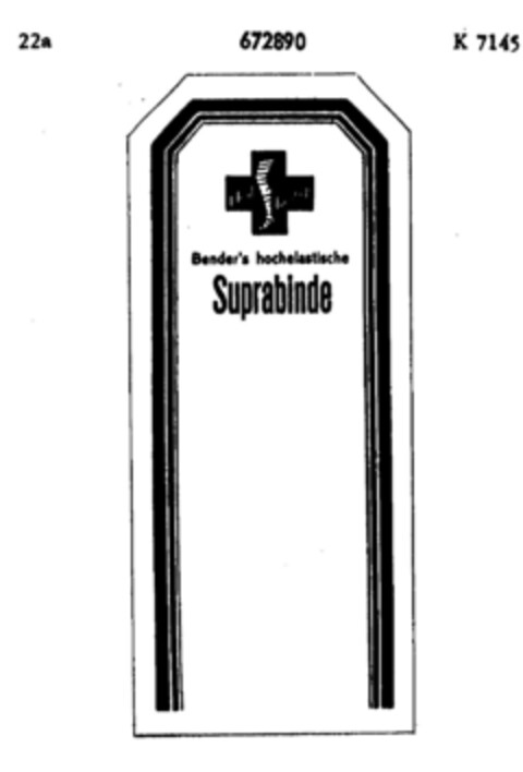 Bender`s hochelastische Suprabinde Logo (DPMA, 08.10.1953)