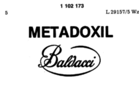 METADOXIL Baldacci Logo (DPMA, 06/05/1986)