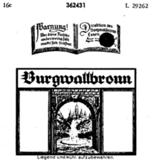 Burgwallbronn Logo (DPMA, 11/02/1925)