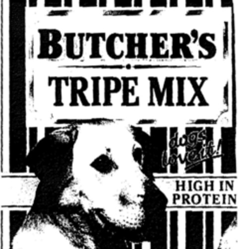 BUTCHER`S TRIPE MIX Logo (DPMA, 11/09/1992)