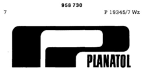 PLANATOL Logo (DPMA, 20.11.1970)