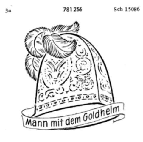 Mann mit dem Goldhelm Logo (DPMA, 19.11.1962)