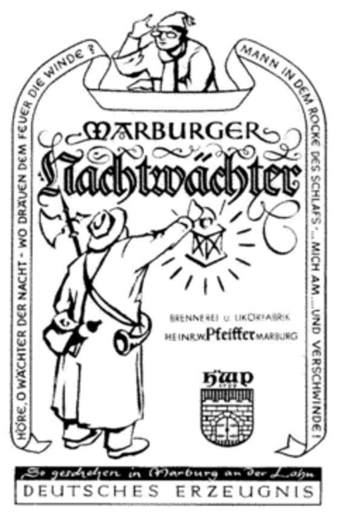 MARBURGER Nachtwächter Logo (DPMA, 29.04.1957)