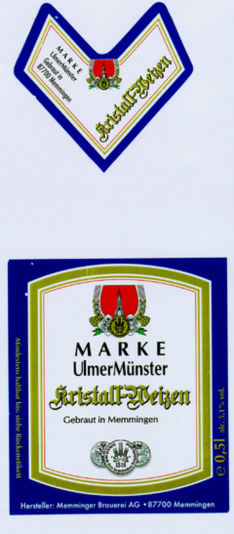 Kristall-Weizen MARKE UlmerMünster Logo (DPMA, 31.10.2001)