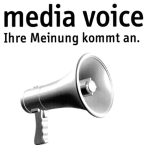 media voice Ihre Meinung kommt an. Logo (DPMA, 03/22/2010)