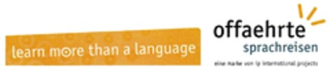 learn more than a language offaehrte sprachreisen eine marke von ip international projects Logo (DPMA, 02.10.2010)