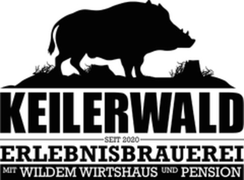 KEILERWALD SEIT 2020 ERLEBNISBRAUEREI MIT WILDEM WIRTSHAUS UND PENSION Logo (DPMA, 16.11.2020)