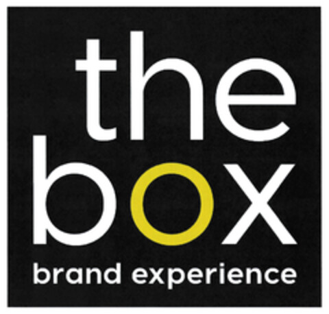 the box brand experience Logo (DPMA, 09.01.2021)