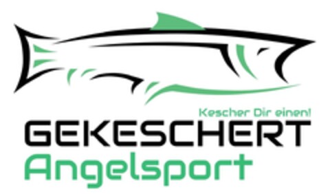 GEKESCHERT Angelsport Kescher Dir einen! Logo (DPMA, 08/09/2023)