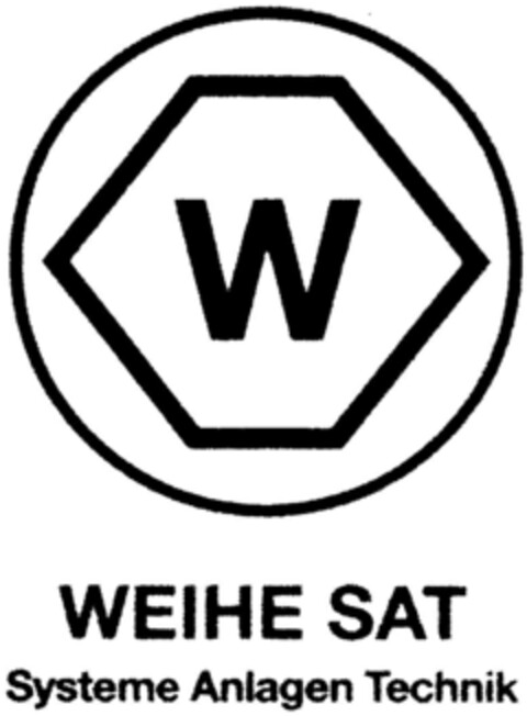 W WEIHE SAT Systeme Anlagen Technik Logo (DPMA, 25.03.1998)