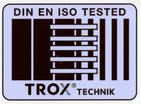 DIN EN ISO TESTED TROX TECHNIK Logo (DPMA, 30.12.1998)