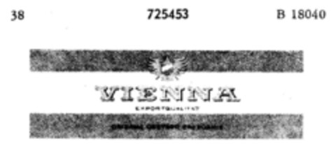 VIENNA EXPORTQUALITÄT ORIGINAL OESTERR. ERZEUGNIS Logo (DPMA, 09.06.1958)