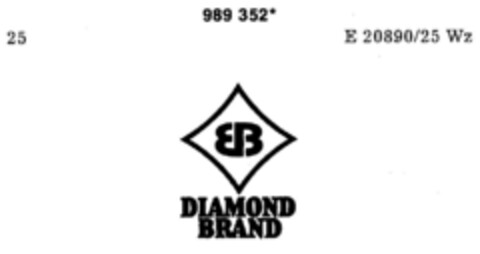 EB DIAMOND BRAND Logo (DPMA, 12.07.1979)