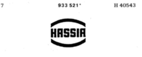 HASSIA Logo (DPMA, 31.05.1975)