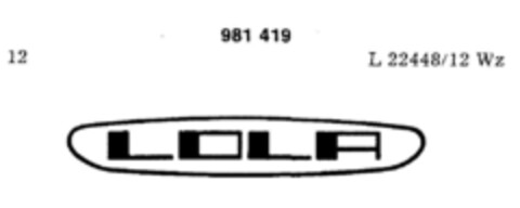 LOLA Logo (DPMA, 31.05.1978)