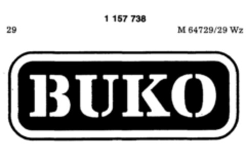 BUKO Logo (DPMA, 03/14/1989)