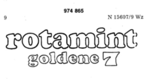 rotamint goldene 7 Logo (DPMA, 11/05/1977)