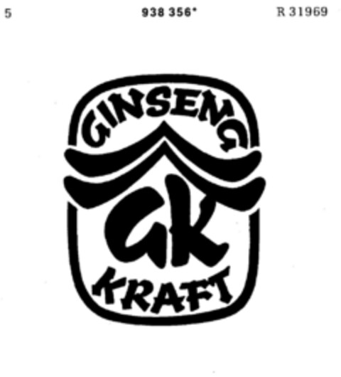 GINSENG KRAFT Logo (DPMA, 31.05.1975)