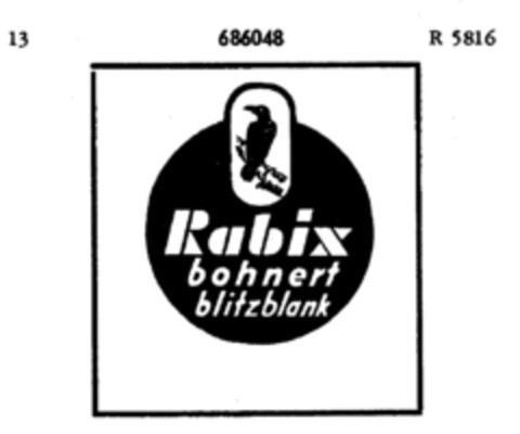 Rabix bohnert blitzbank Logo (DPMA, 01/26/1954)