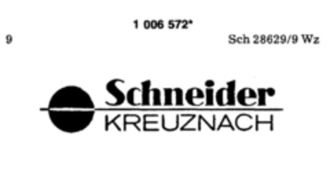 Schneider KREUZNACH Logo (DPMA, 23.07.1980)