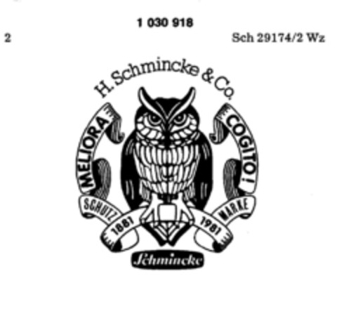 H. Schmincke & Co. Logo (DPMA, 07/17/1981)