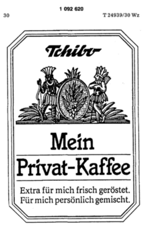 Tchibo Mein Privat--Kaffee Logo (DPMA, 10/09/1985)
